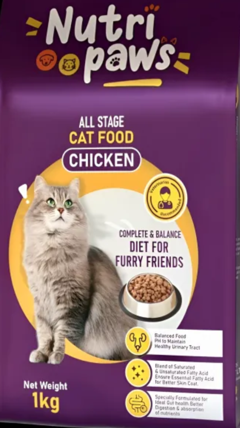 Nutripaws All Stage Cat Food 1kg