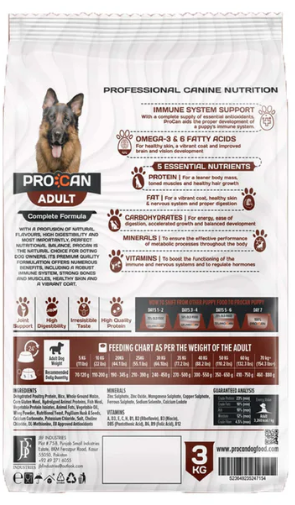 Procan Adult Dog Food 3kg